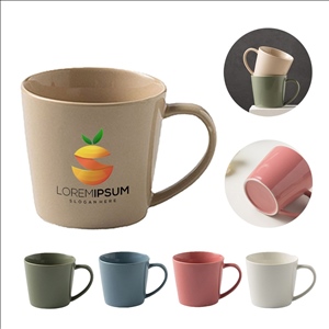 8.5-oz Pure Color Minimalist Ergonomic Ceramic Coffee Mug